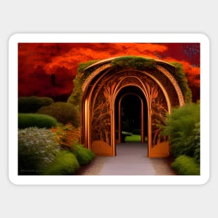 The Arch to the Secret Garden of Autumn Sticker